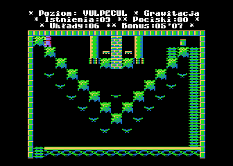 MicroMan (Atari 8-bit) screenshot: Level 6 VULPECUL