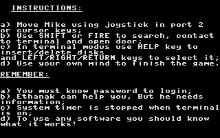 A-07 (Commodore 16, Plus/4) screenshot: Info