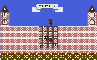 Zamek (Commodore 16, Plus/4) screenshot: Enemies attack