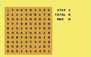 Way by Numbers (Commodore 16, Plus/4) screenshot: Start up