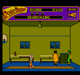 Who Framed Roger Rabbit (NES) screenshot: You'll also need to rifle through people's stuff...