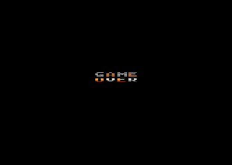 Tarkus and the Crystal of Fear (Atari 8-bit) screenshot: Game over