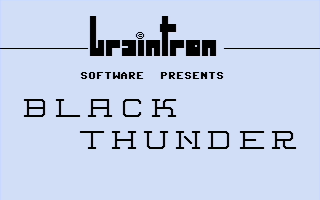 Black Thunder (Commodore 16, Plus/4) screenshot: Title screen