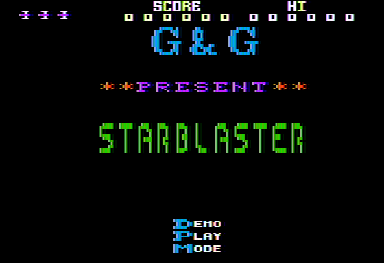 Star Blaster (Apple II) screenshot: Title screen