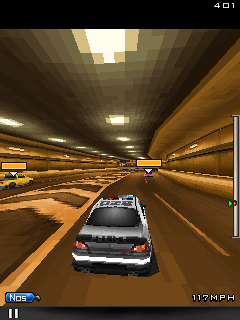 3D Fast & Furious (J2ME) screenshot: Chasing in a police car