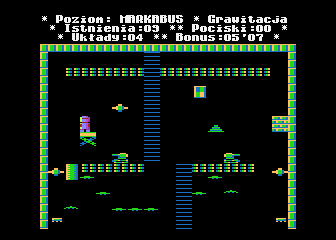 MicroMan (Atari 8-bit) screenshot: Level 28 MARKABUS