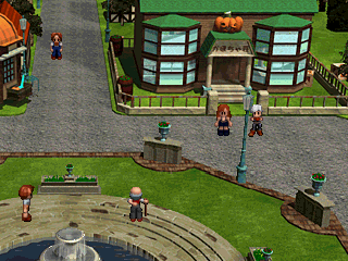 Bardysh: Kromeford no Juunintachi (PlayStation) screenshot: A look at the city.