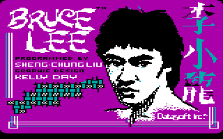 Bruce Lee (PC Booter) screenshot: Title screen (PCjr)