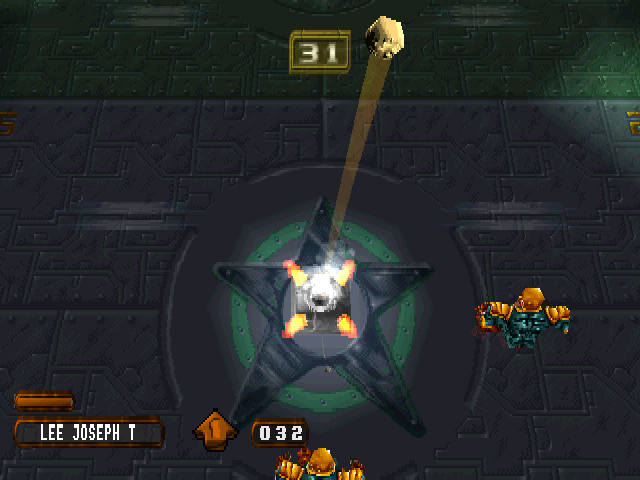 Speedball 2100 (PlayStation) screenshot: Let's train a little bit...