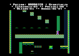 MicroMan (Atari 8-bit) screenshot: Level 31 HADARICA
