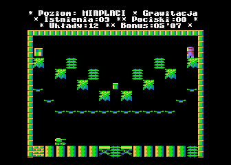 MicroMan (Atari 8-bit) screenshot: Level 21 MIAPLACI