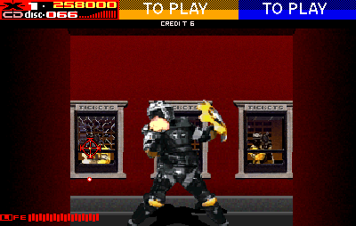 Revolution X (Arcade) screenshot: Guard
