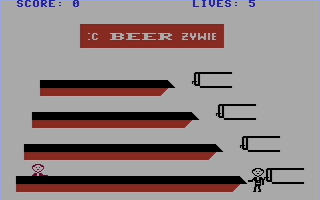 Tapper (Commodore 16, Plus/4) screenshot: Start up