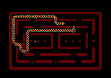 Nibbler (Amstrad CPC) screenshot: Level completed