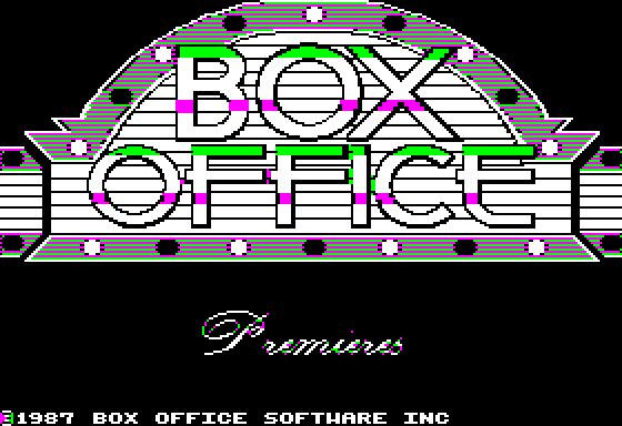 ALF: The First Adventure (Apple II) screenshot: Box Office logo
