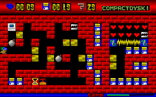 Self Control (DOS) screenshot: Level 29 COMPACTDYSKI