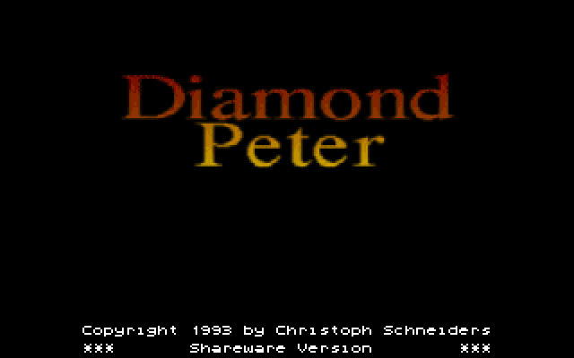 Diamond Peter (DOS) screenshot: Title Screen