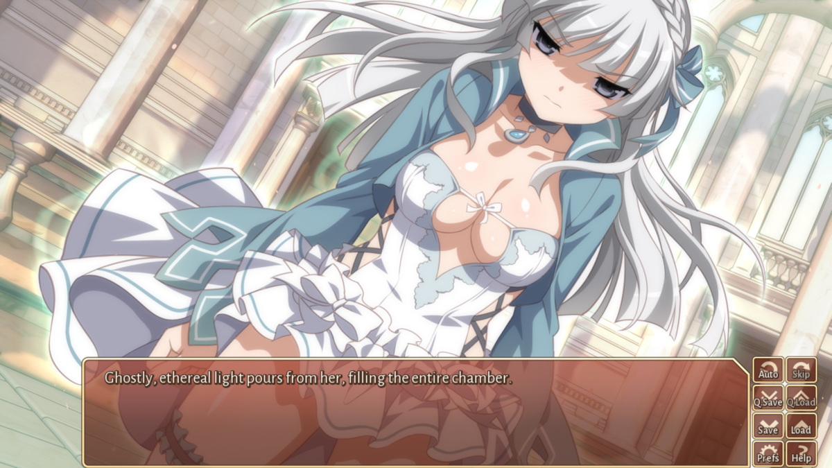 Sakura Fantasy (Windows) screenshot: Seems she's not amused by the remarks the council made