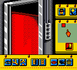 Déjà Vu I & II: The Casebooks of Ace Harding (Game Boy Color) screenshot: Déjà Vu I: Inside elevator.