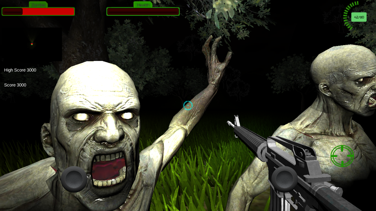 Screenshot of Horror In Forest - Zombie Killer (Android, 2017) - MobyGames