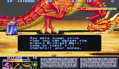 The King of Dragons (Arcade) screenshot: Last boss thinks he's tough. Eh!
