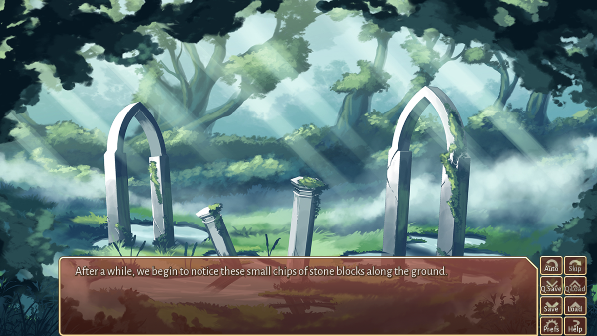 Sakura Fantasy (Windows) screenshot: We found some old ruins