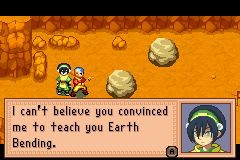 Avatar: The Last Airbender - The Burning Earth (Game Boy Advance) screenshot: ... or not?