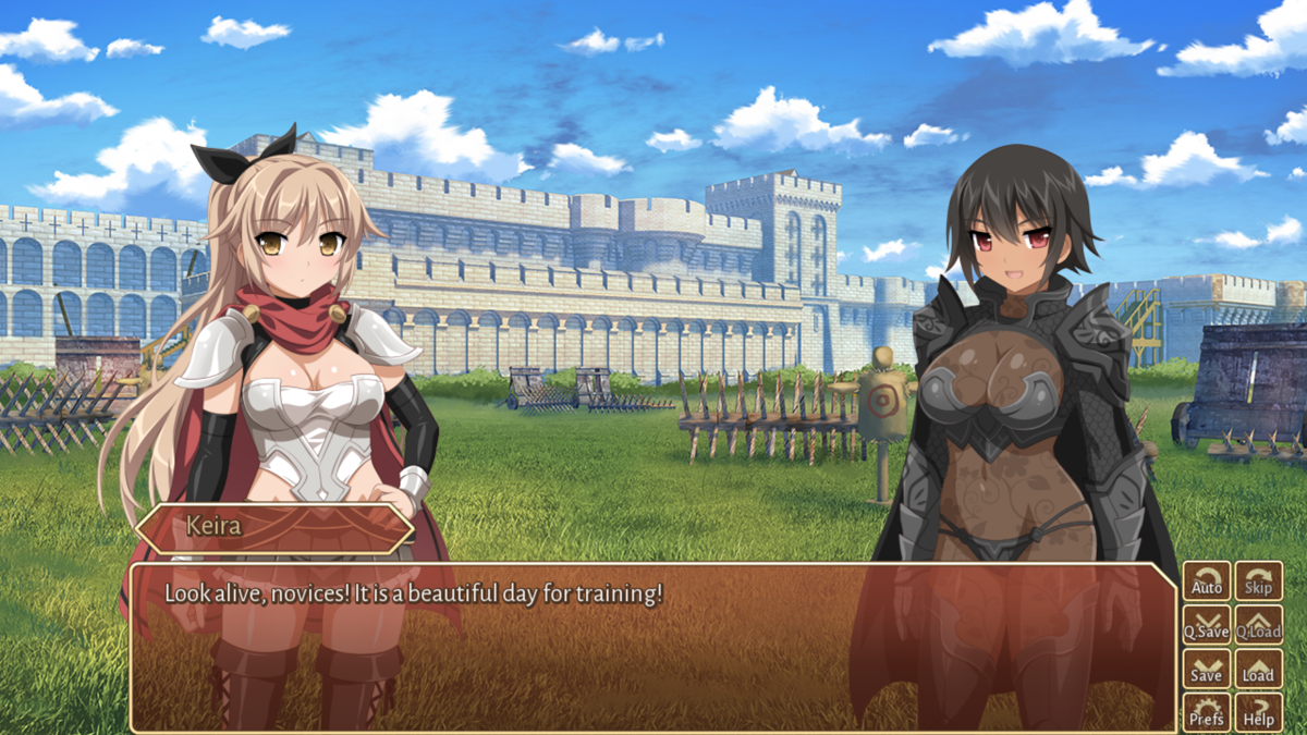 Sakura Fantasy (Windows) screenshot: On the training field