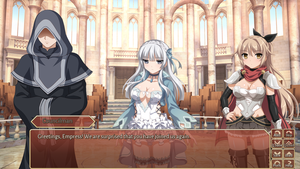 Sakura Fantasy (Windows) screenshot: So the mysterious woman was the empress
