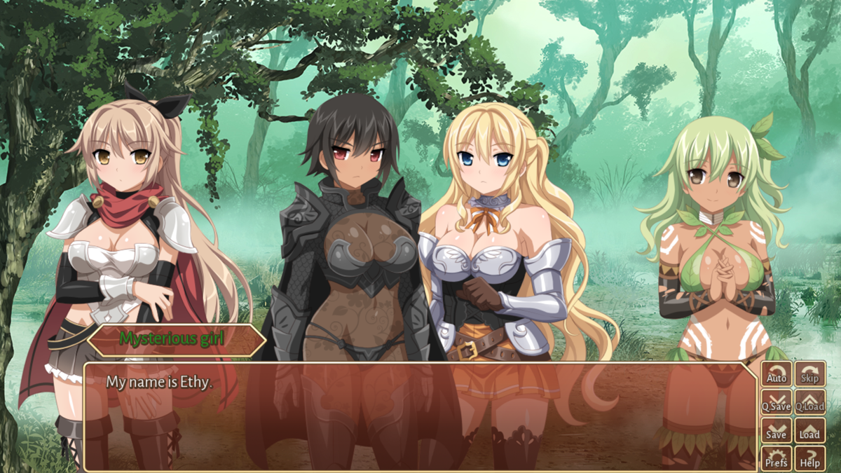 Sakura Fantasy (Windows) screenshot: The monster retreats and we meet Ethy