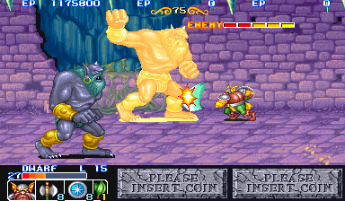 The King of Dragons (Arcade) screenshot: Now two cyclops at once.