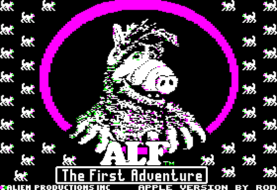 ALF: The First Adventure (Apple II) screenshot: Title screen