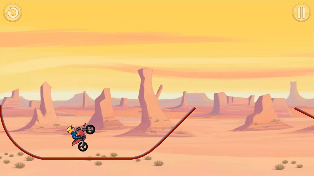 Bike Race (Android) screenshot: Too much pulling back