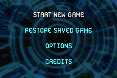 Ace Lightning (Game Boy Advance) screenshot: Main menu