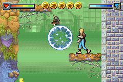 Ace Lightning (Game Boy Advance) screenshot: The game now switches to a platformer.