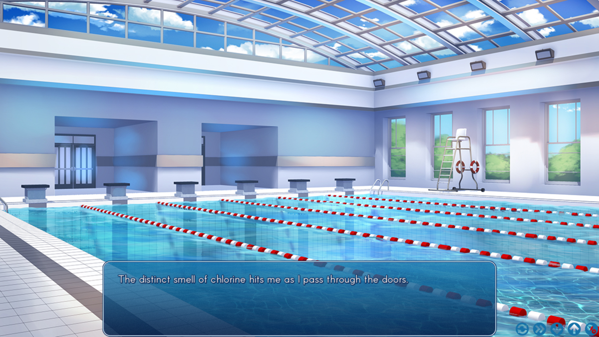 Sakura Swim Club (Windows) screenshot: At the pool