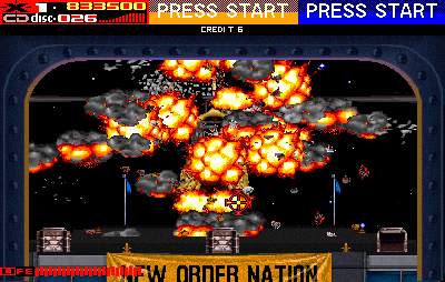 Revolution X (Arcade) screenshot: Boom!