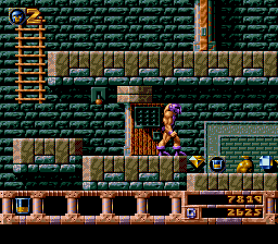 Gods (SNES) screenshot: The key is used to open doors to goodies like this.