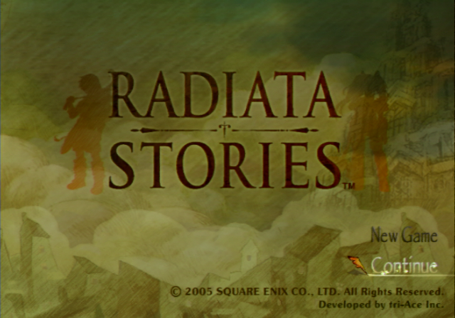 Radiata Stories (PlayStation 2) screenshot: Title screen.