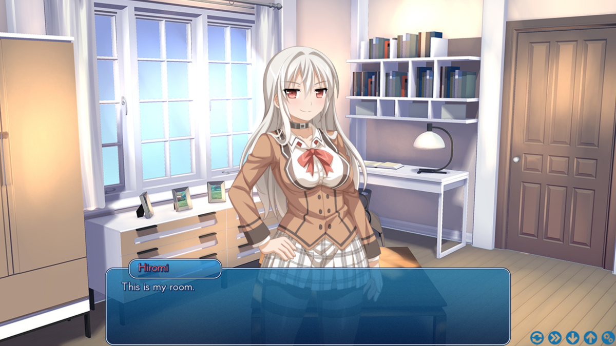 Sakura Swim Club (Windows) screenshot: The next day i'm studying with Hiromi