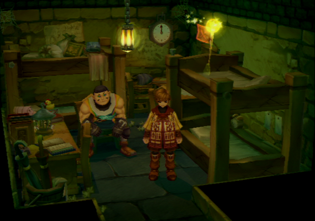 Radiata Stories (PlayStation 2) screenshot: Your first room in the Radiata Castle.