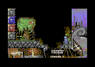 Miecze Valdgira II: Władca Gór (Commodore 64) screenshot: Back on the surface