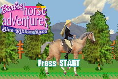 Barbie Horse Adventures: Blue Ribbon Race (Game Boy Advance) screenshot: Title screen