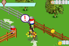 Barbie Horse Adventures: Blue Ribbon Race (Game Boy Advance) screenshot: Collecting a yellow flower