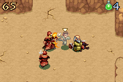 Avatar: The Last Airbender - The Burning Earth (Game Boy Advance) screenshot: End-level arena. Bring it on!