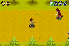 Avatar: The Last Airbender - The Burning Earth (Game Boy Advance) screenshot: Zuko alone