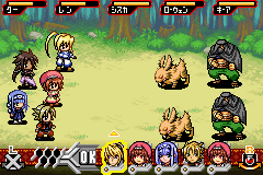 Erementar Gerad: Tozasareshi Uta (Game Boy Advance) screenshot: Deadly rabbits. Monty Python welcome!