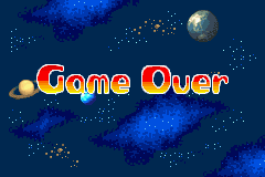 Blender Bros. (Game Boy Advance) screenshot: Game over