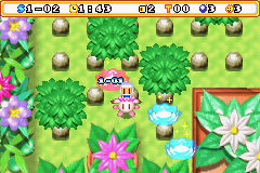 Bomberman Max 2: Blue Advance (Game Boy Advance) screenshot: The red gate leads to levels you've already visited