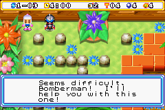 Bomberman Max 2: Blue Advance (Game Boy Advance) screenshot: Max helps out on this level